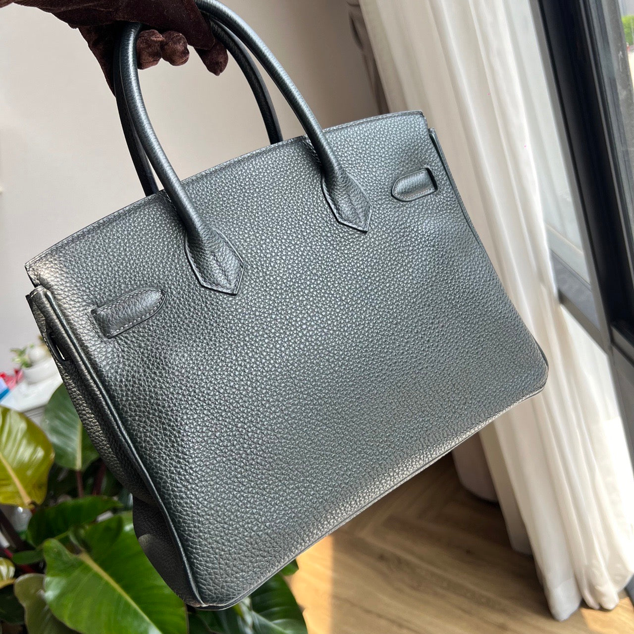 HERMES KELLY 28 | VERT FONCE PHW TOGO