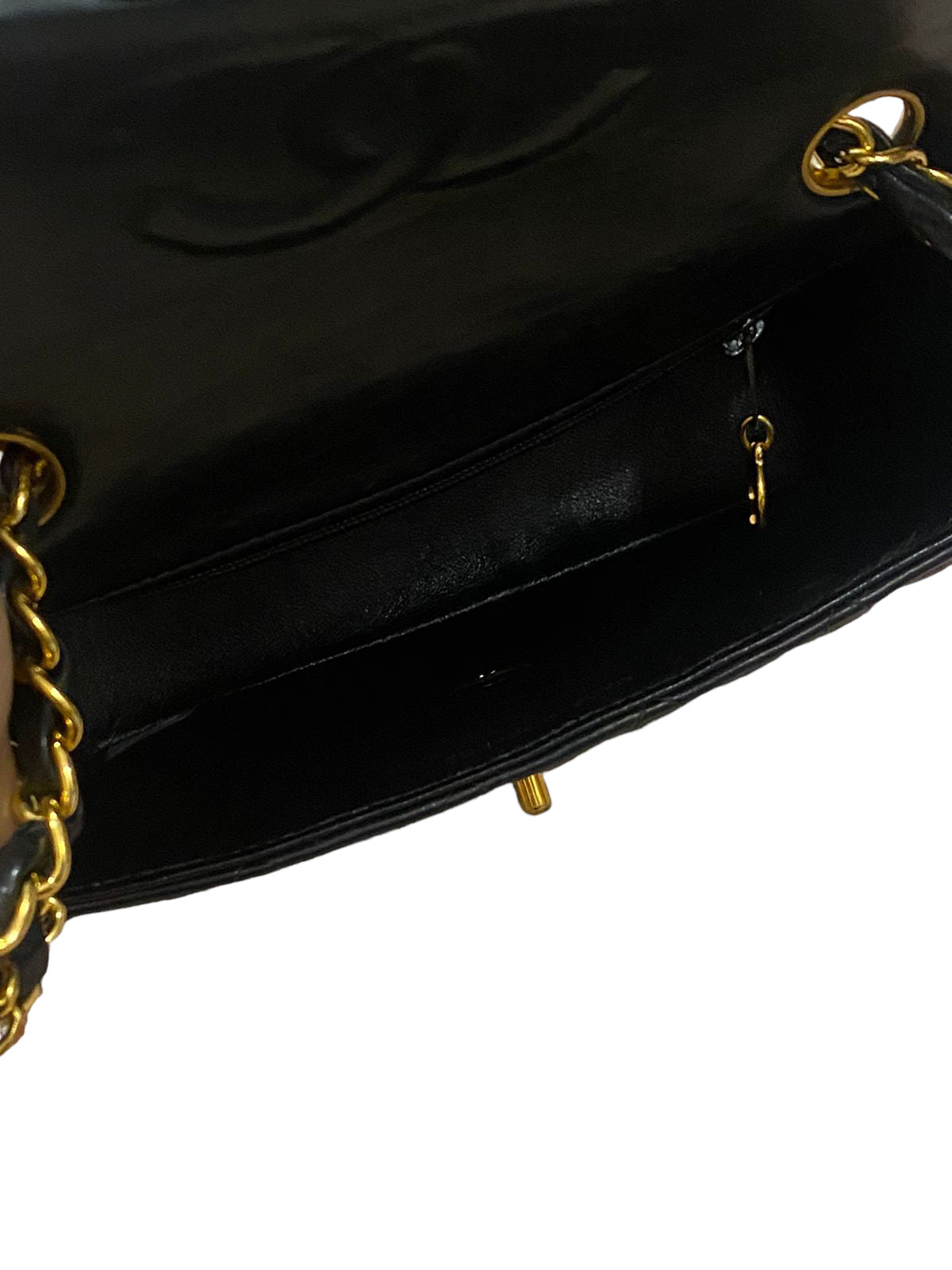 CHANEL CLASSIC BAG / 17CM BLACK LAMBSKIN 24K GHW