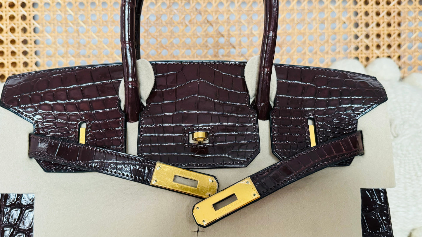 HERMES BIRKIN 30 | HAVANE NILOTICUS CROCODILE SHINY GHW