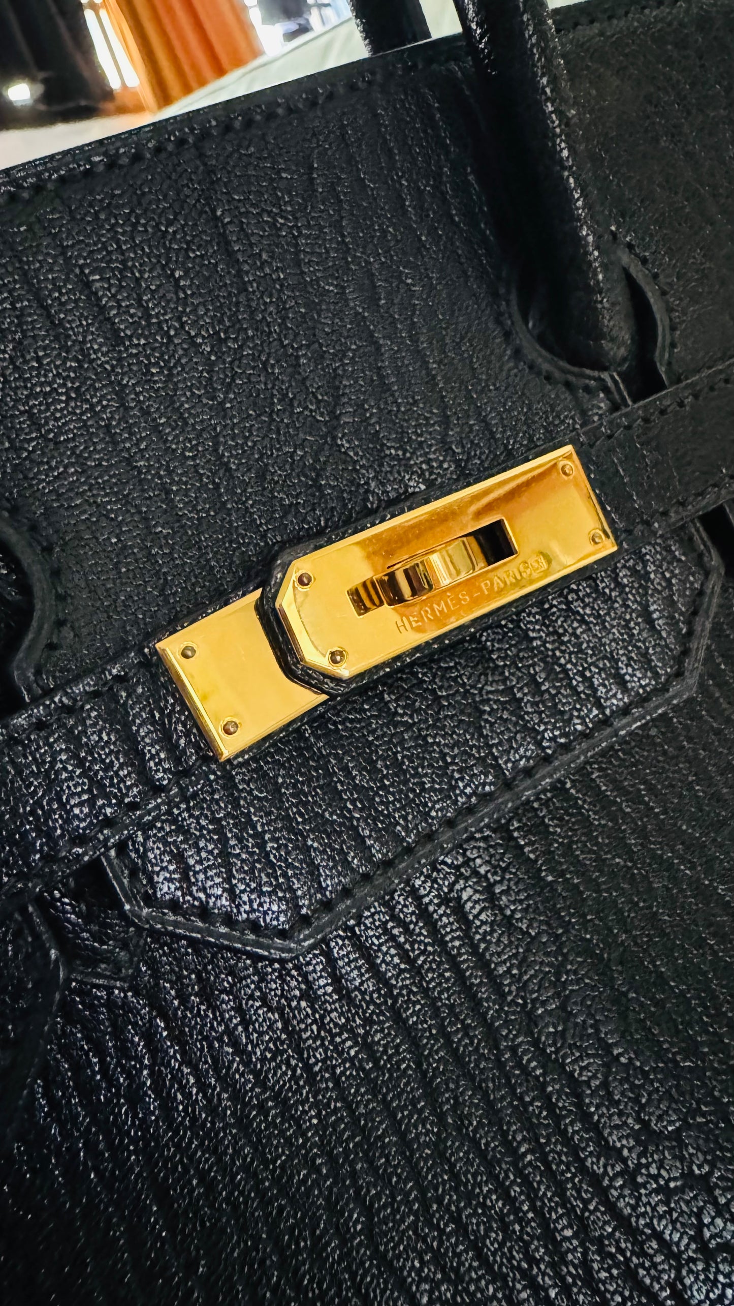 HERMES HAC 32 | CHEVRE BLACK GHW
