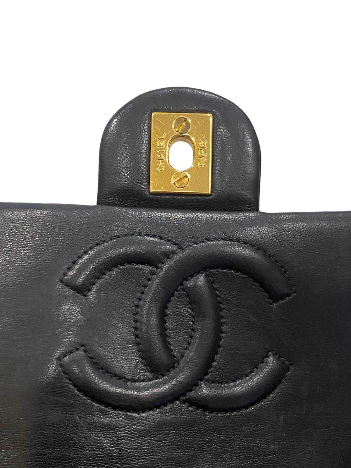 CHANEL CLASSIC BAG / 17CM BLACK LAMBSKIN 24K GHW