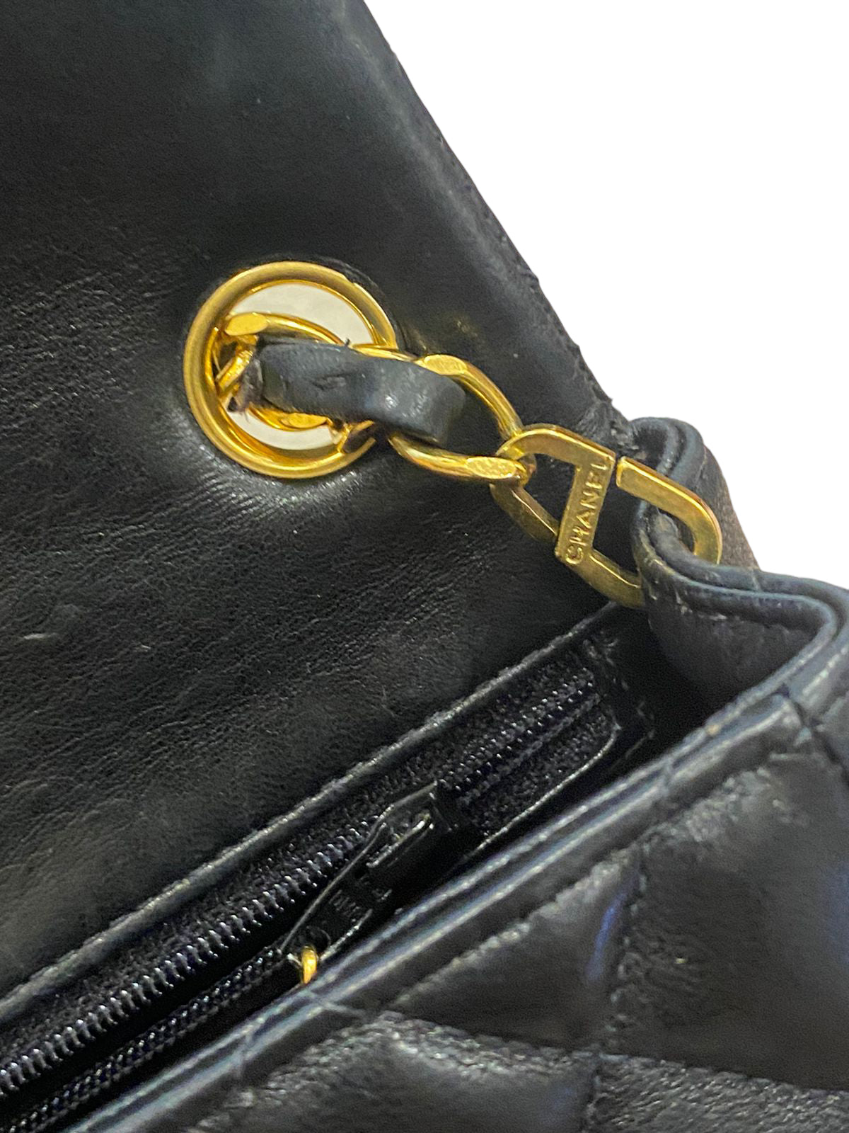 CHANEL CLASSIC BAG / 17CM BLACK LAMBSKIN 24K GHW
