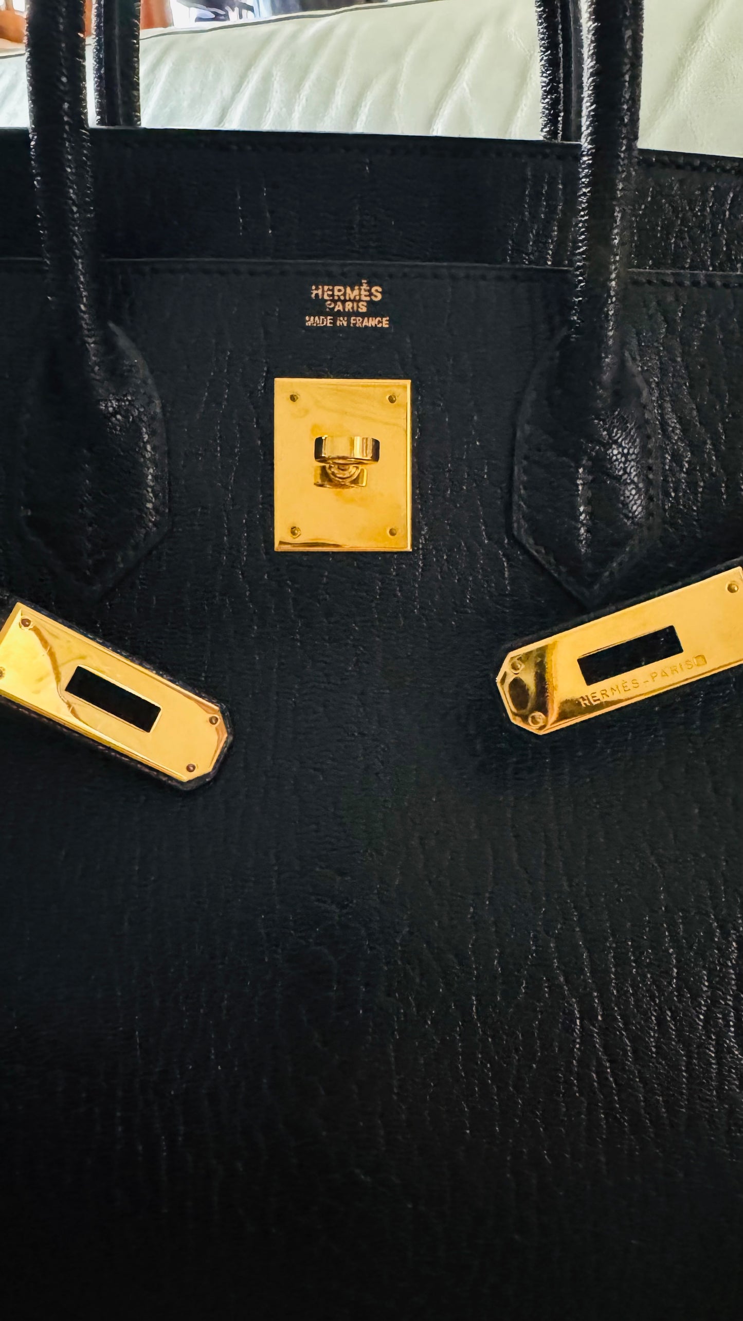 HERMES HAC 32 | CHEVRE BLACK GHW