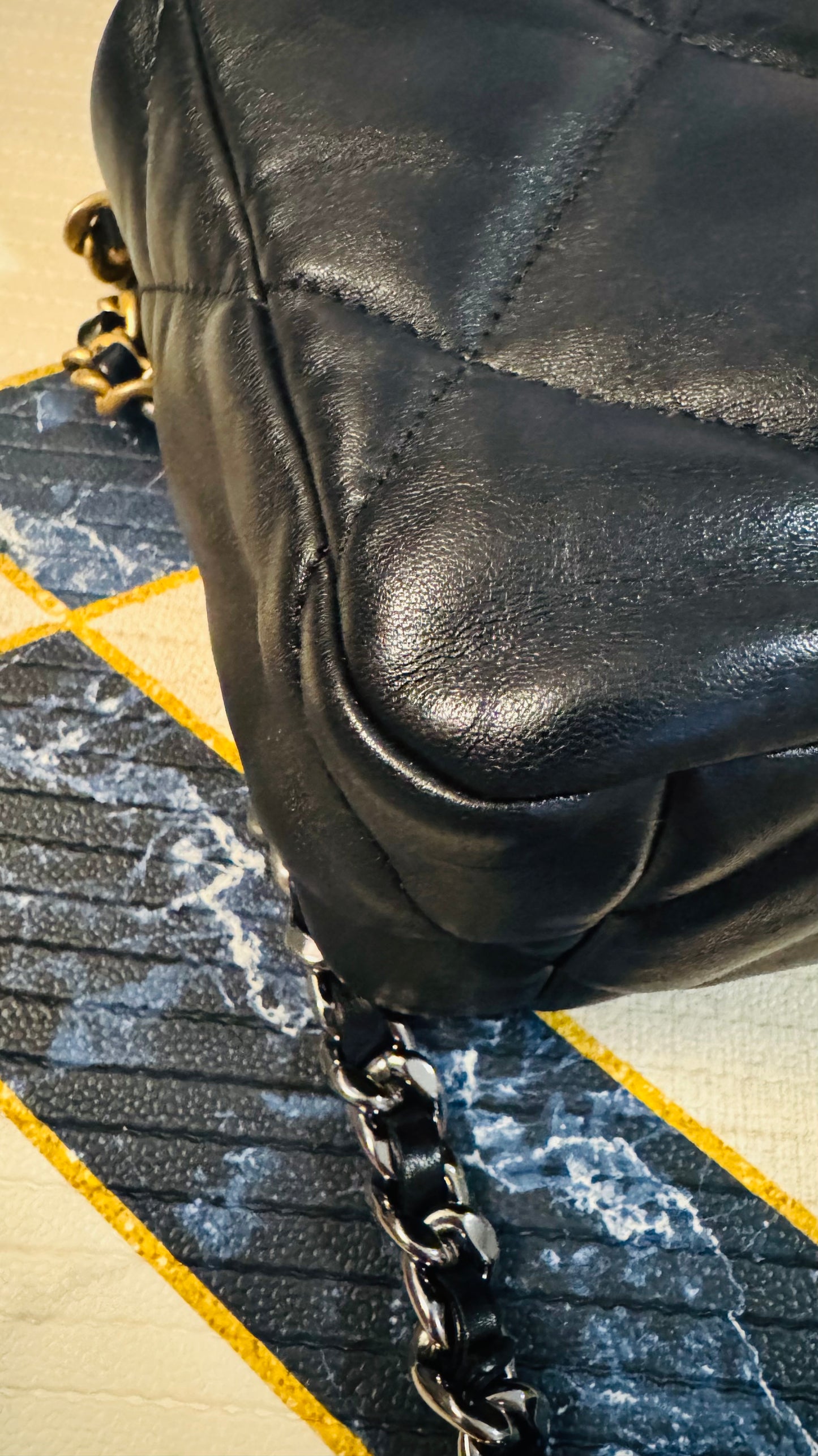 CHANEL 19 FLAG BAG | SMALL BLACK LAMBSKIN GHW