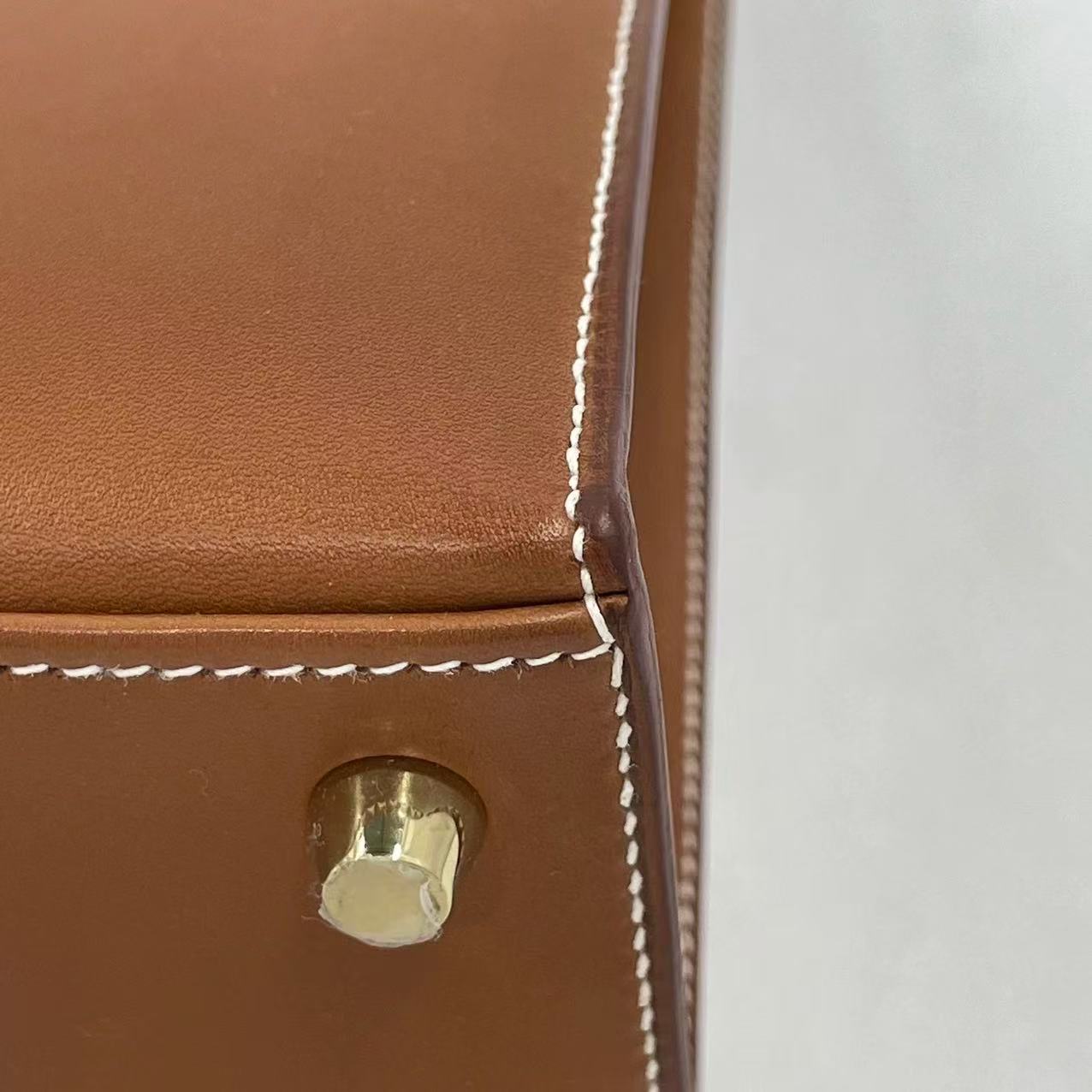 HERMES KELLY 25 | FAUVE SMOOTH BARENIA GHW