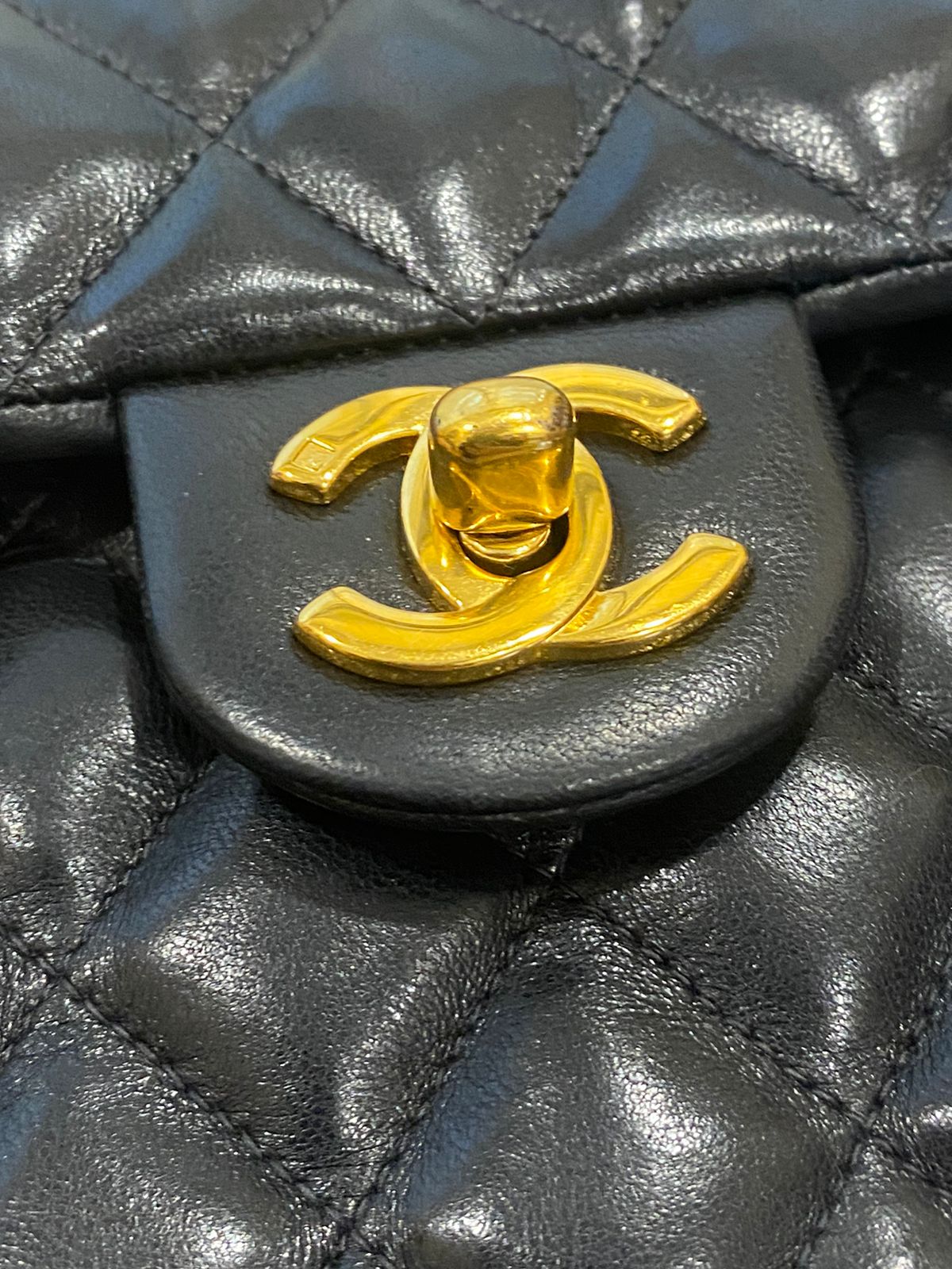 CHANEL CLASSIC BAG / 17CM BLACK LAMBSKIN 24K GHW