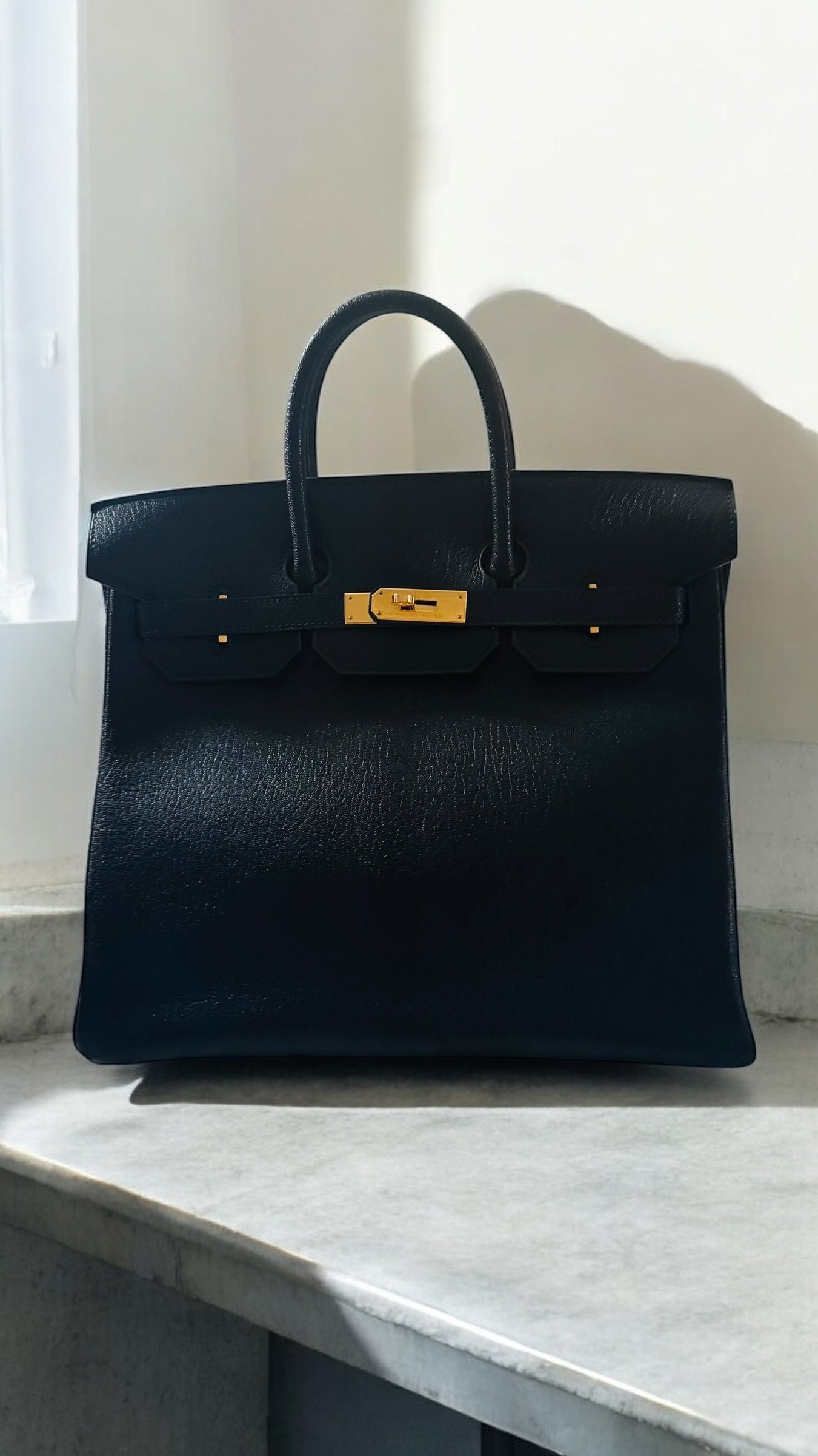 HERMES HAC 32 | CHEVRE BLACK GHW