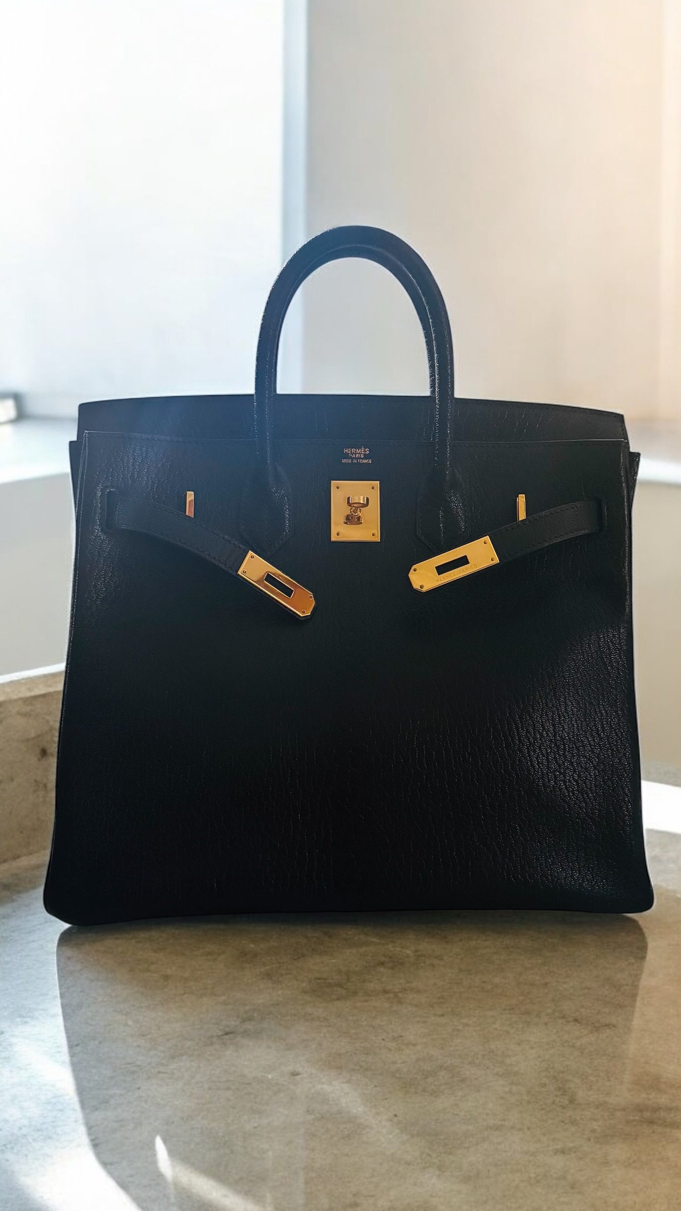 HERMES HAC 32 | CHEVRE BLACK GHW