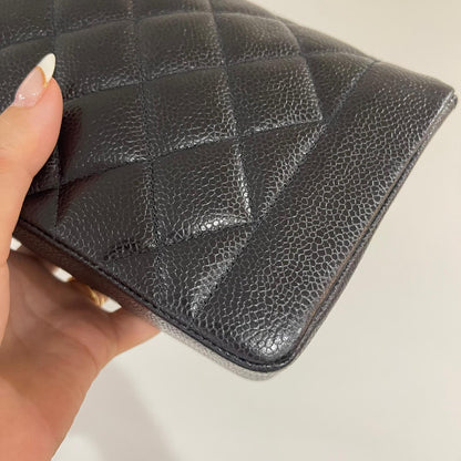 CHANEL DIANA FLAP BAG / SMALL BLACK CAVIAR 24K GHW