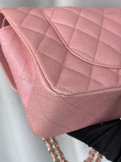 CHANEL CLASSIC FLAP | SMALL CAVIAR IRIDESCENT PINK LGHW