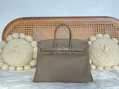 HERMES BIRKIN 25 | ETOUPE SWIFT GHW