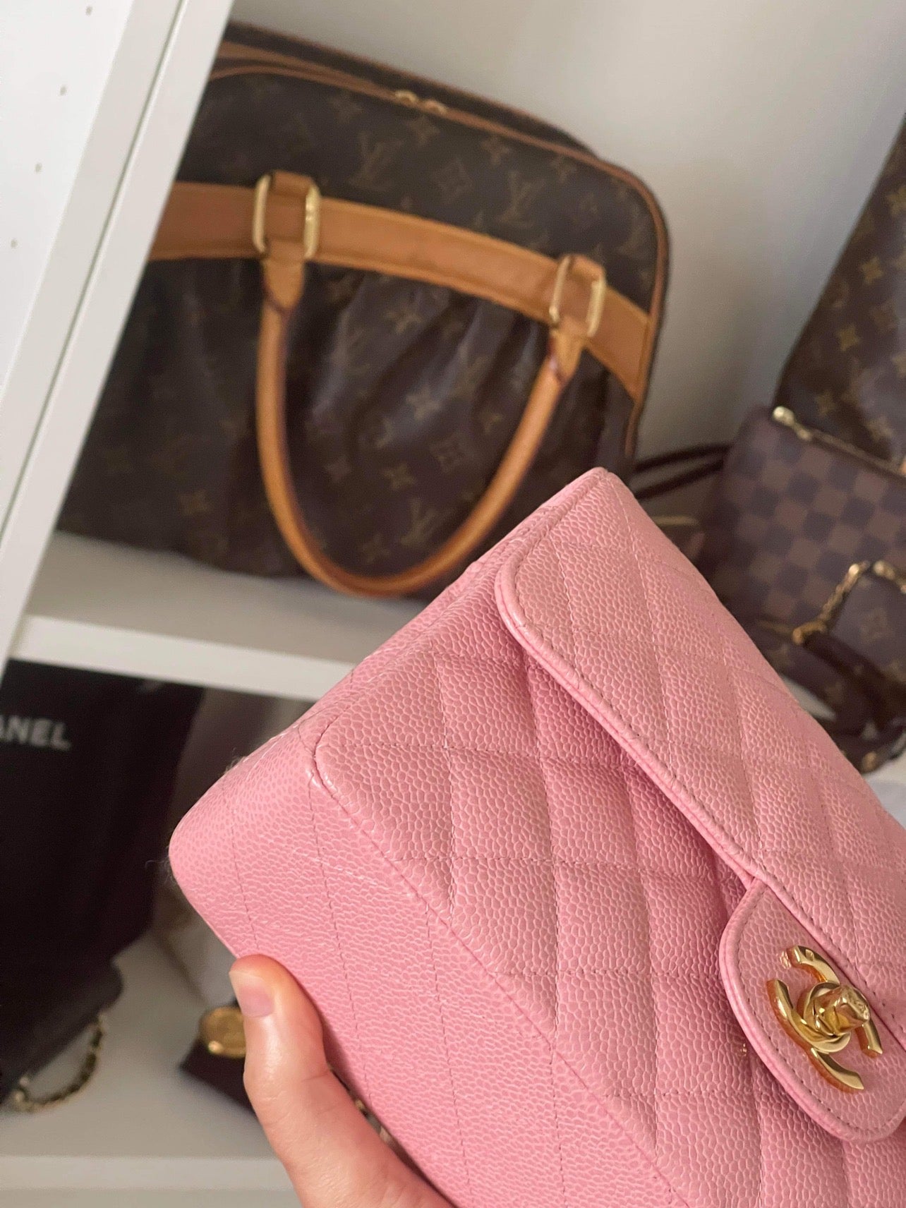 CHANEL CLASSIC BAG / SMALL PINK CAVIAR 24K GHW