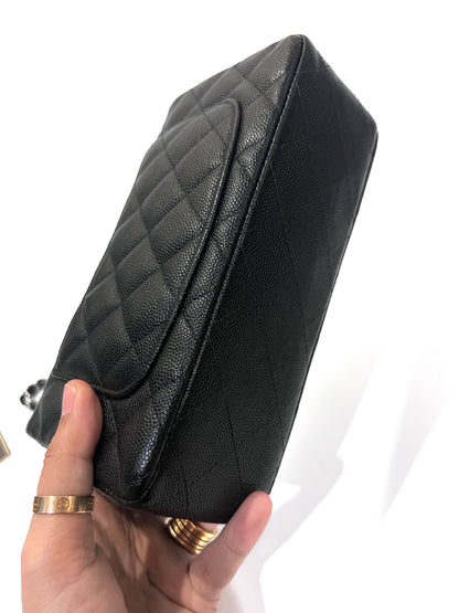 CHANEL CLASSIC BAG / MINI RECTANGLE BLACK CAVIAR SHW