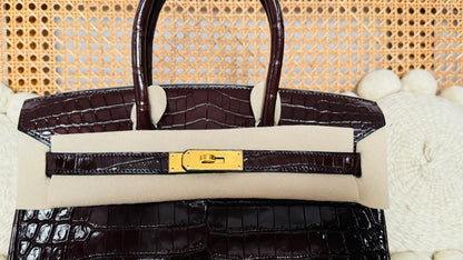 HERMES BIRKIN 30 | HAVANE NILOTICUS CROCODILE SHINY GHW