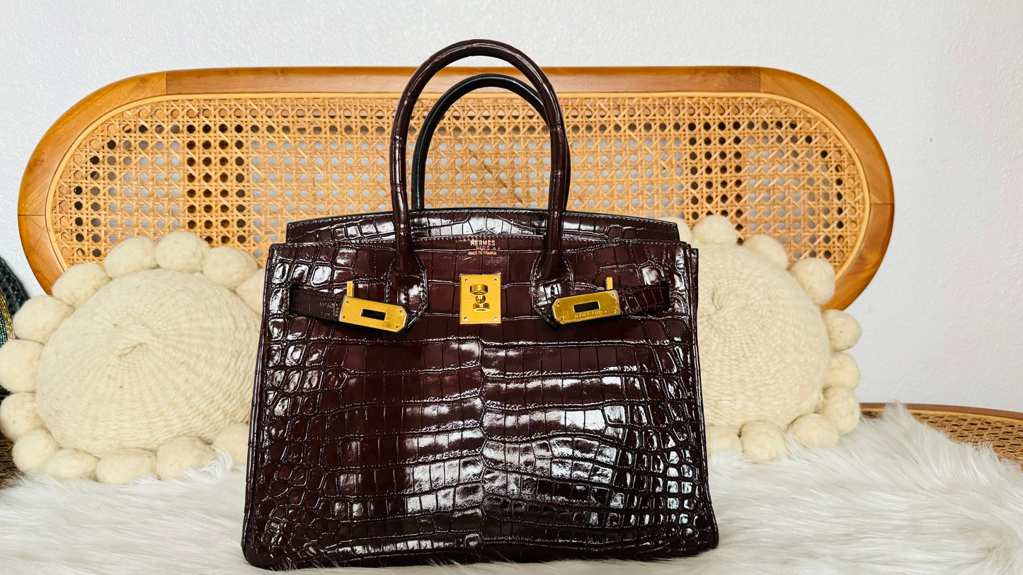 HERMES BIRKIN 30 | HAVANE NILOTICUS CROCODILE SHINY GHW