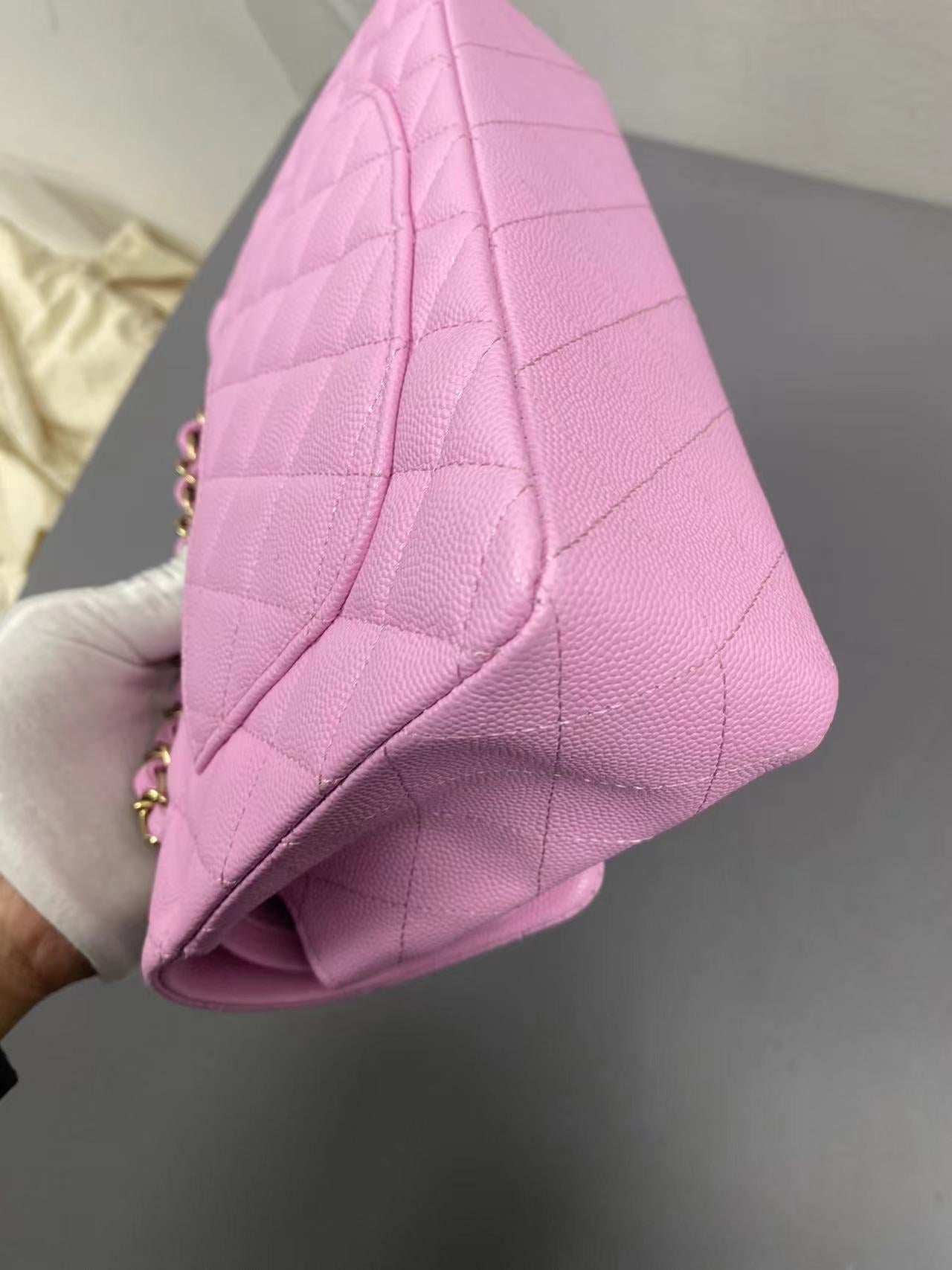 CHANEL CLASSIC BAG / SMALL PINK CAVIAR LGHW