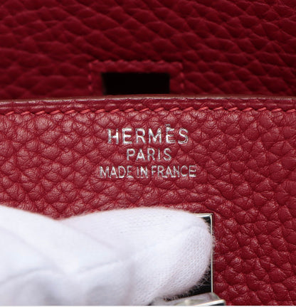 HERMES HAC BIRKIN | FJORD ROUGE VIF PHW