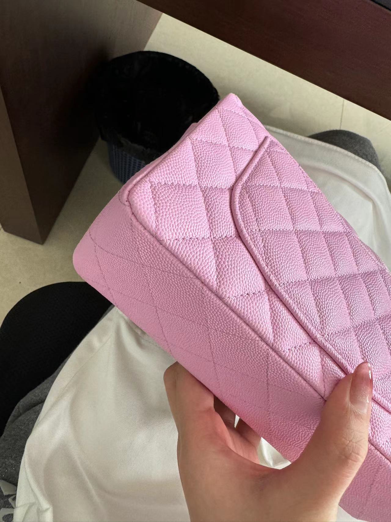 CHANEL CLASSIC BAG / SMALL PINK CAVIAR LGHW