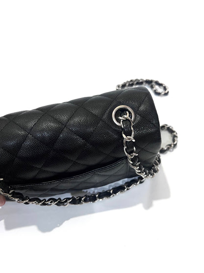 CHANEL CLASSIC BAG / MINI RECTANGLE BLACK CAVIAR SHW