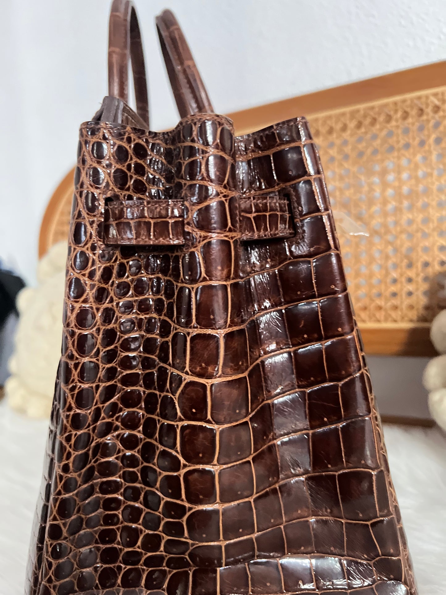 HERMES BIRKIN 35 | BROWN POROSUS CROCODILE SHINY GHW