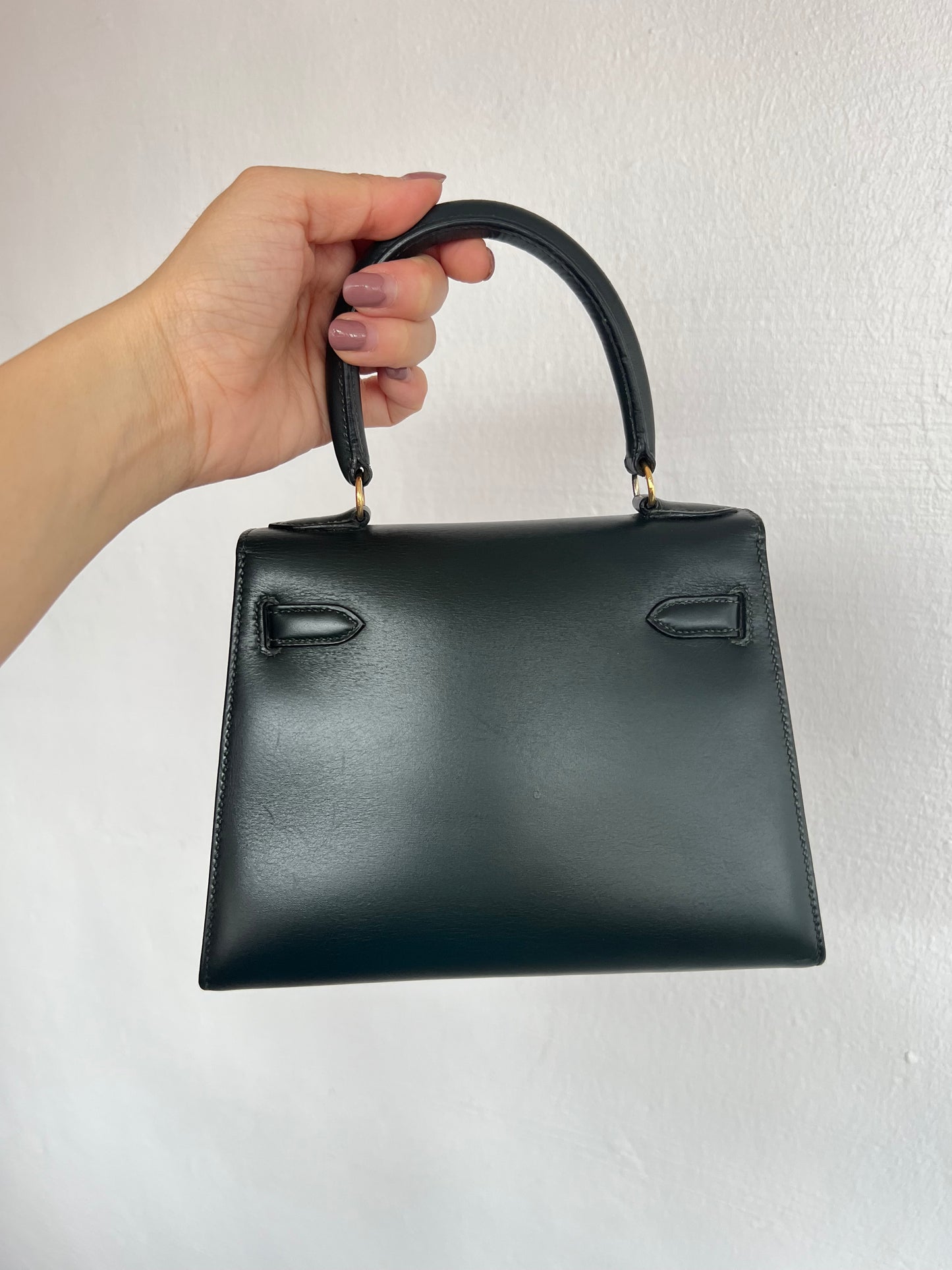 HERMES KELLY 20 | BOX CALF GREEN GHW