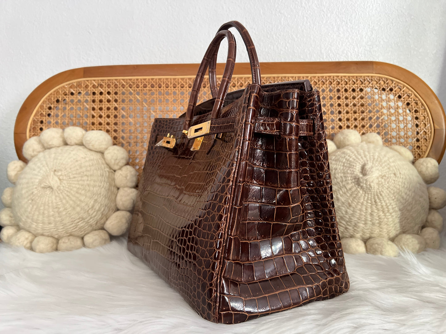 HERMES BIRKIN 35 | BROWN POROSUS CROCODILE SHINY GHW