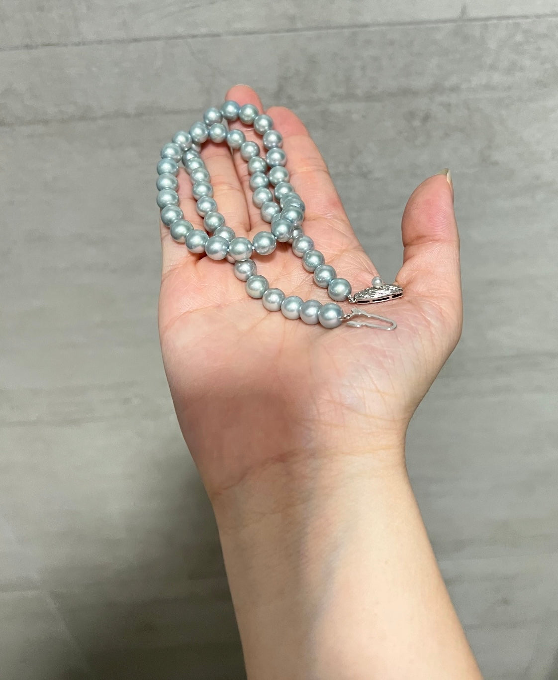 TASAKI BLUE AKOYA PEARL NECKLACE