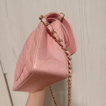 CHANEL CLASSIC FLAP | SMALL CAVIAR IRIDESCENT PINK LGHW