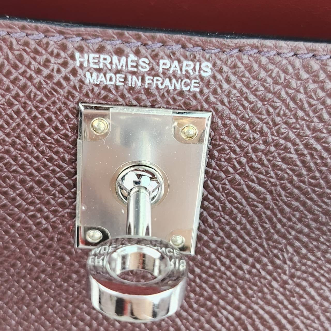 HERMES MINI KELLY II | EPSOM MAUVE PALE BLACK ROUGE H