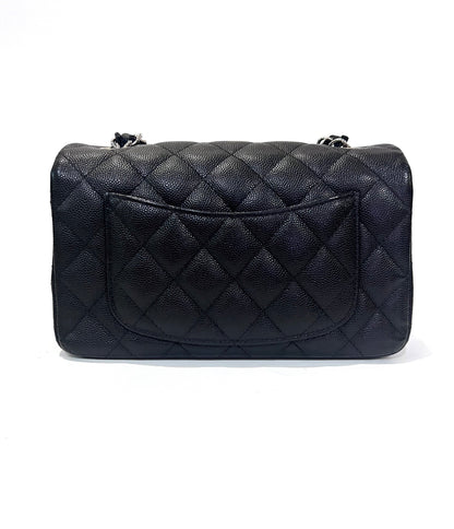 CHANEL CLASSIC BAG / MINI RECTANGLE BLACK CAVIAR SHW