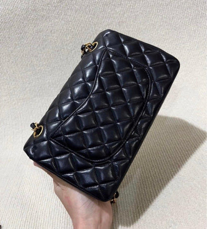 CHANEL CLASSIC BAG / 23CM BLACK LAMBSKIN 24K GHW