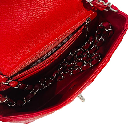 CHANEL CLASSIC BAG / MINI RECTANGLE LIPSTICK RED CAVIAR SHW