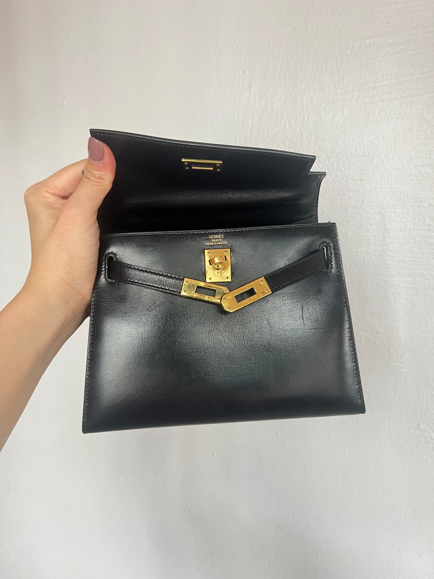 HERMES KELLY 20 | MINI BLACK BOX GHW