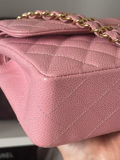 CHANEL CLASSIC BAG / SMALL PINK CAVIAR 24K GHW