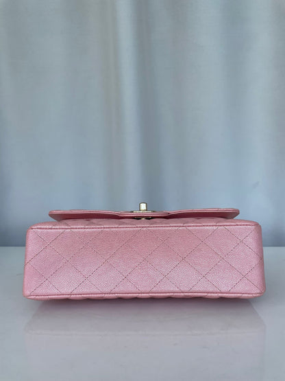 CHANEL CLASSIC FLAP | SMALL CAVIAR IRIDESCENT PINK LGHW