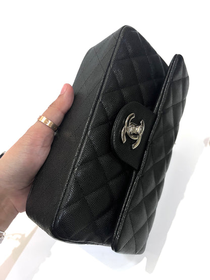 CHANEL CLASSIC BAG / MINI RECTANGLE BLACK CAVIAR SHW