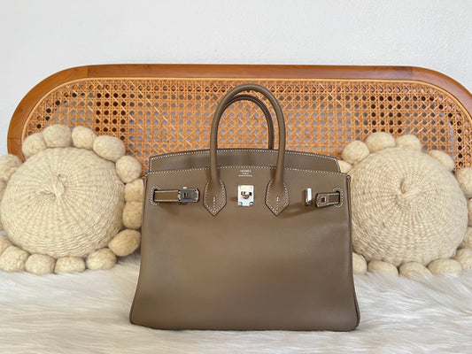 HERMES BIRKIN 25 | ETOUPE SWIFT GHW