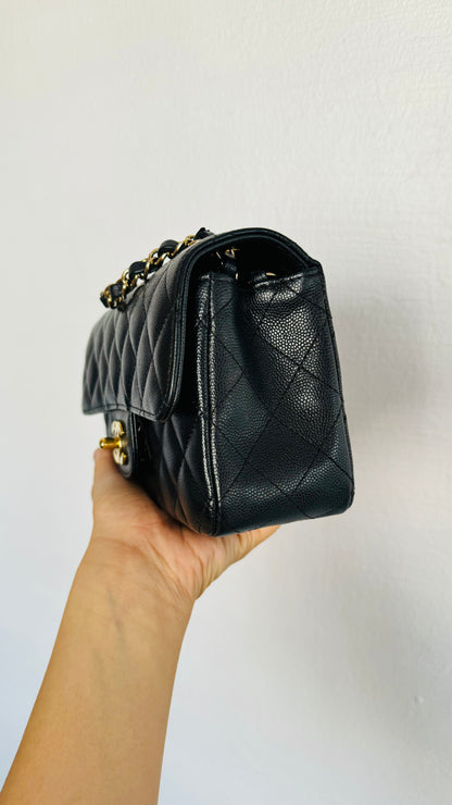 CHANEL CLASSIC FLAP | MINI RECTANGLE CAVIAR BLACK LGHW