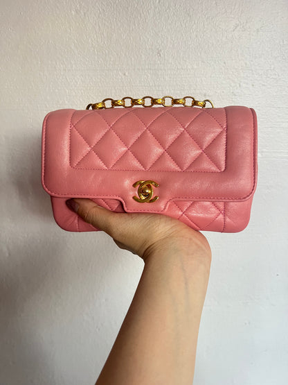 CHANEL DIANA FLAP | MINI BABY PINK GHW