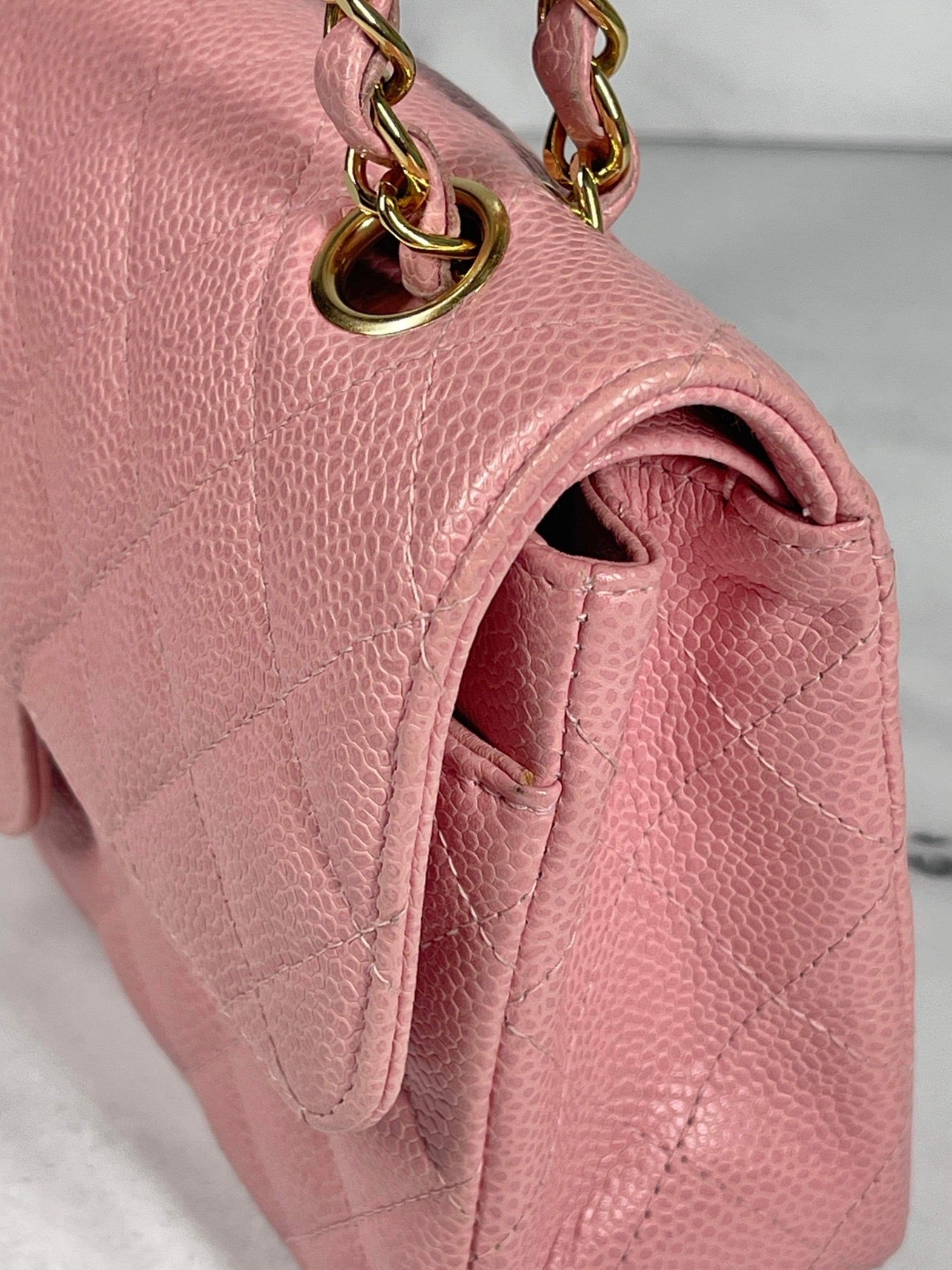 CHANEL CLASSIC BAG / SMALL PINK CAVIAR 24K GHW