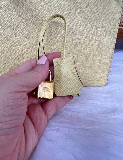 HERMES KELLY 25 | JAUNE POUSSIN EPSOM GHW