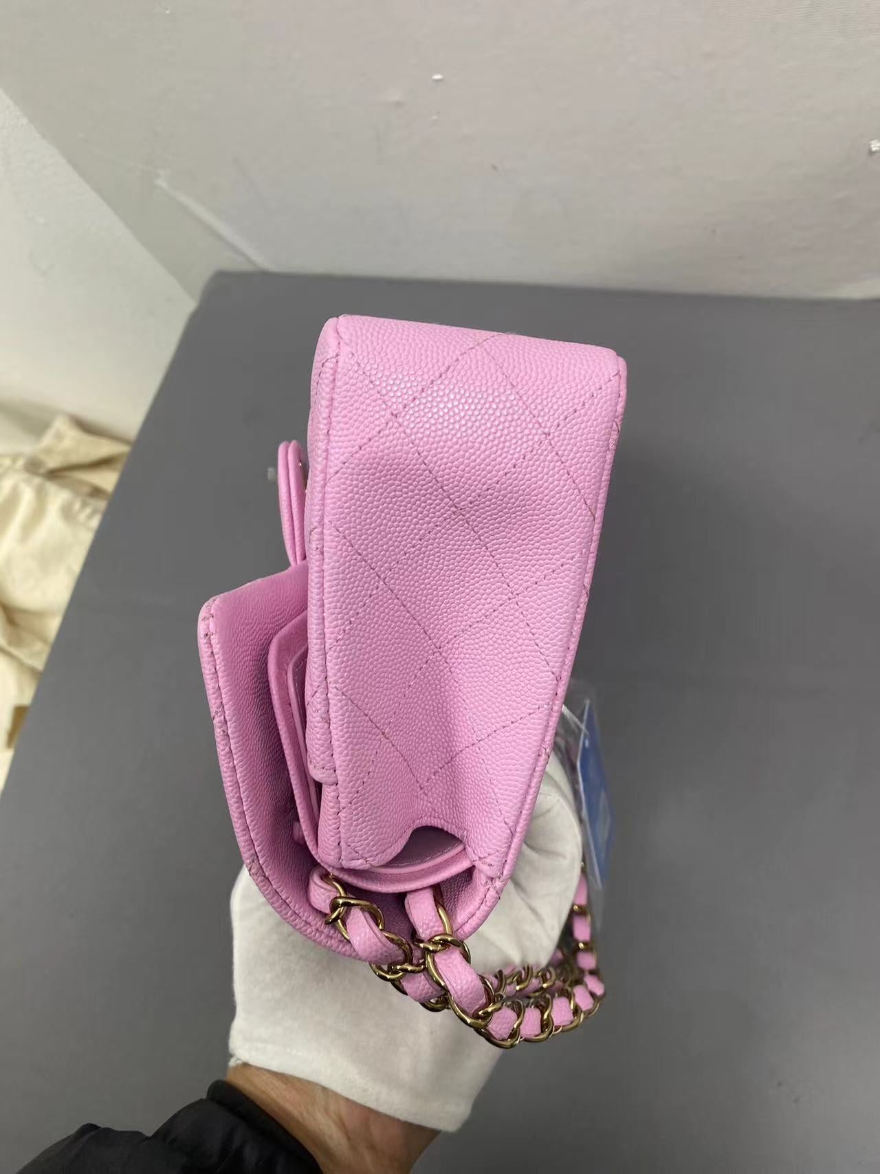 CHANEL CLASSIC BAG / SMALL PINK CAVIAR LGHW