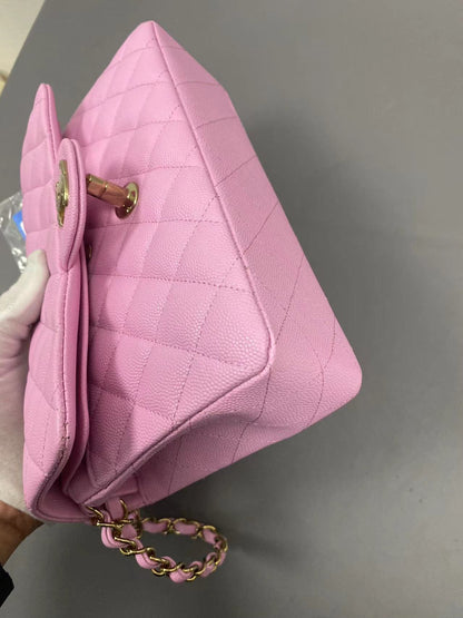 CHANEL CLASSIC BAG / SMALL PINK CAVIAR LGHW