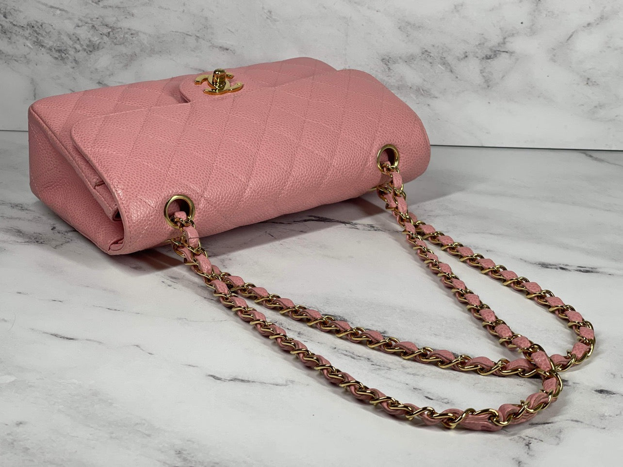 CHANEL CLASSIC BAG / SMALL PINK CAVIAR 24K GHW