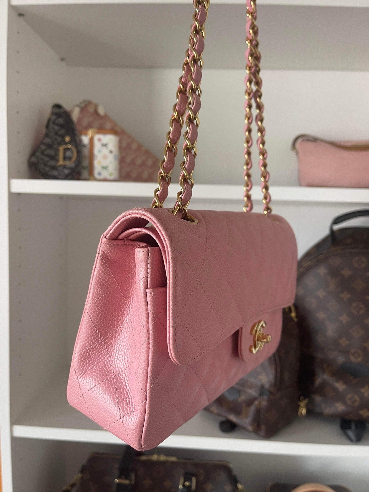 CHANEL CLASSIC BAG / SMALL PINK CAVIAR 24K GHW