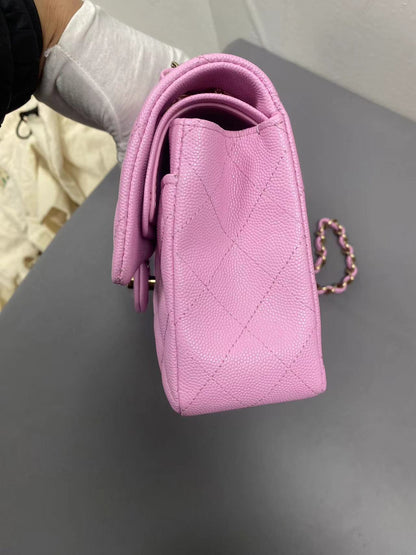 CHANEL CLASSIC BAG / SMALL PINK CAVIAR LGHW