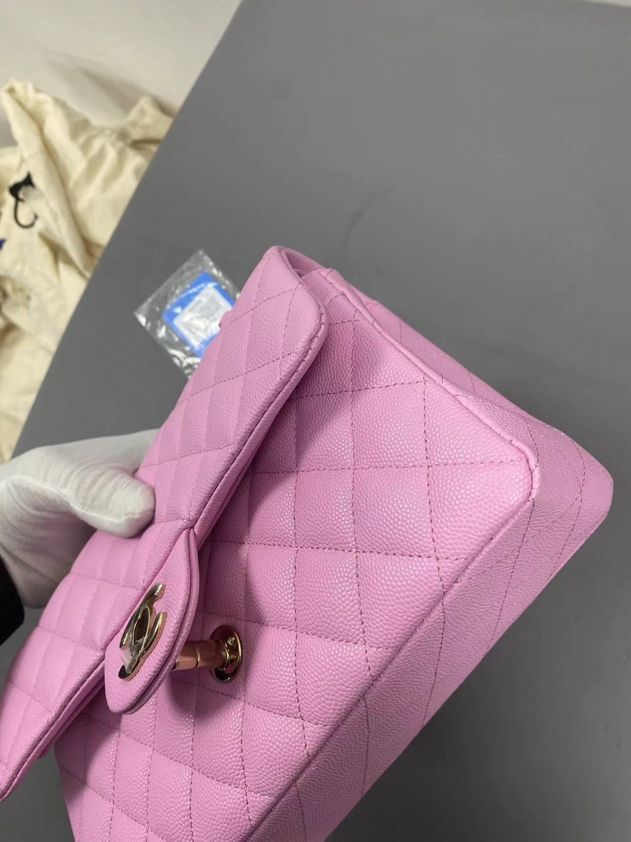 CHANEL CLASSIC BAG / SMALL PINK CAVIAR LGHW