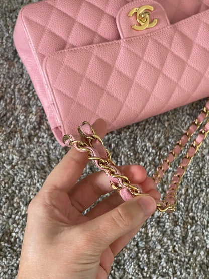 CHANEL CLASSIC BAG / SMALL PINK CAVIAR 24K GHW