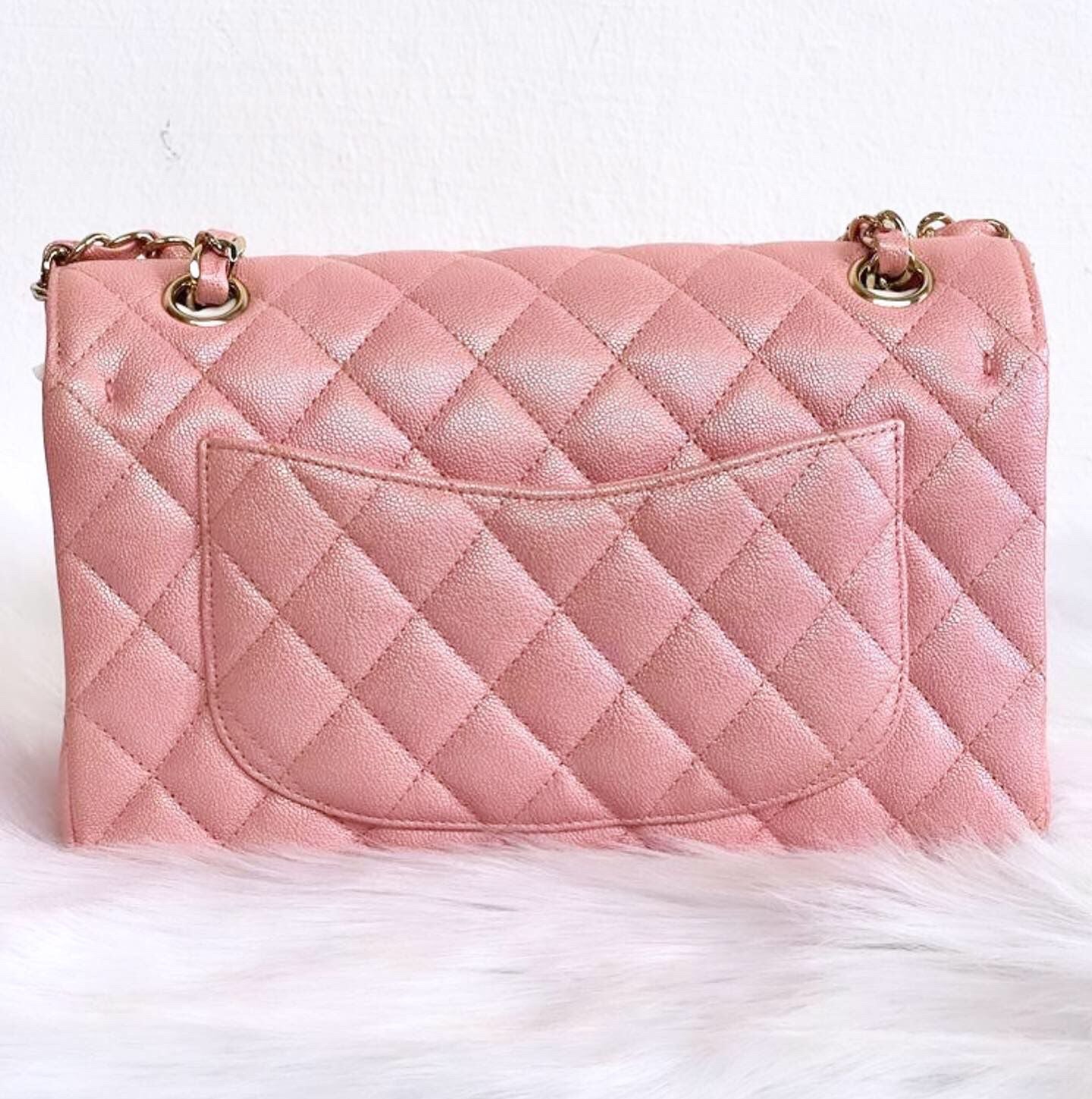 CHANEL CLASSIC FLAP | SMALL CAVIAR IRIDESCENT PINK LGHW