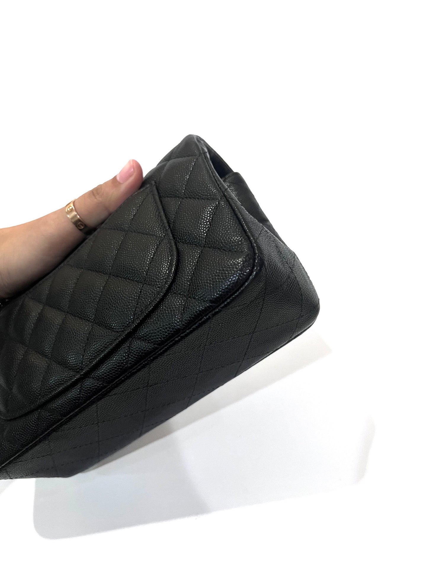 CHANEL CLASSIC BAG / MINI RECTANGLE BLACK CAVIAR SHW